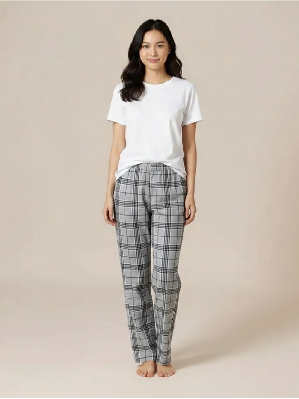 Nautica Sleepwear Neutral Plaid Loungewear Pajama Pants Size Small